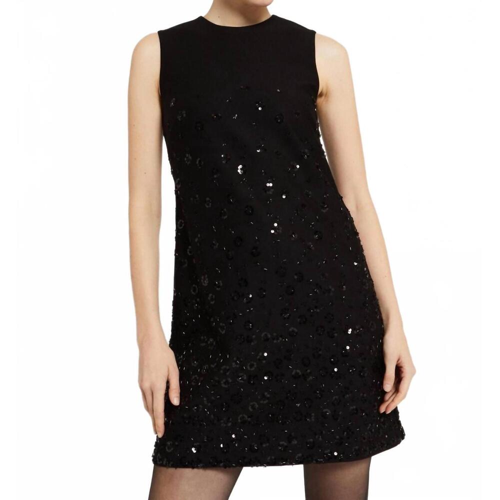 NEW OTTOD'AME mini dress with sequins in black